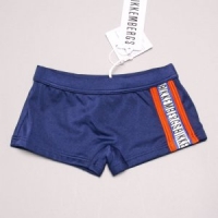 Bikkembergs Zwemshort Navy met Oranje-blauw en logo bies