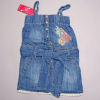 Cakewalk Spijkerjurk vage bloemenprint blue vintage denim