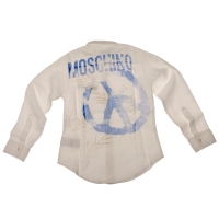 Moschino Blouse peace linnen look optical white