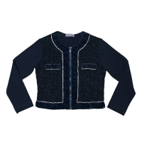 Monnalisa Blazer Tweed look lurex dark blue
