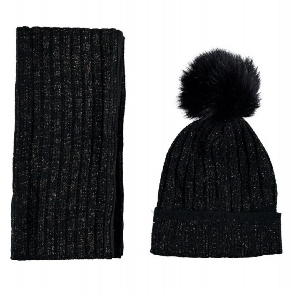compleet identificatie haag Le Chic Knitted Hat & Scarf Blue Navy - €11.69
