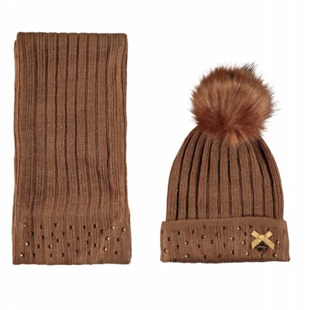 spreiding Bestaan Lastig Le Chic Knitted Hat & Scarf Fields Of Gold - €11.69
