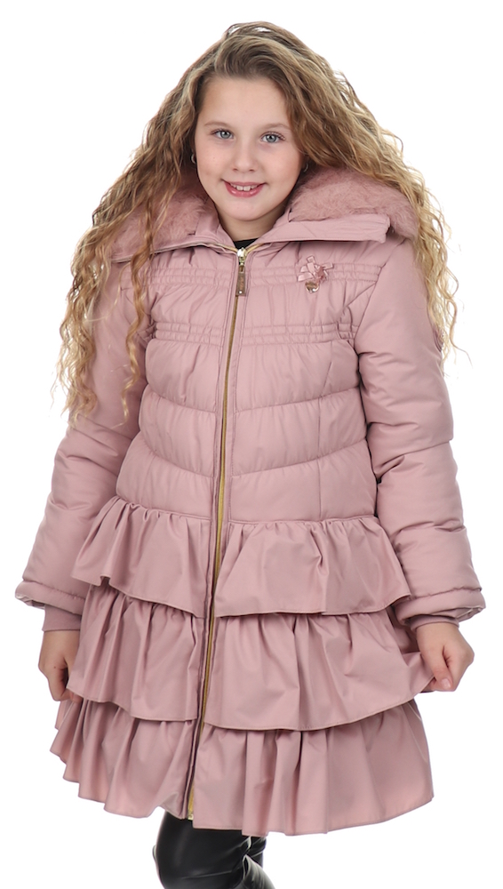 Alstublieft olifant Geweldige eik Le Chic Coat With Ruffles Dull Luxury Pink Dawn - €38.69