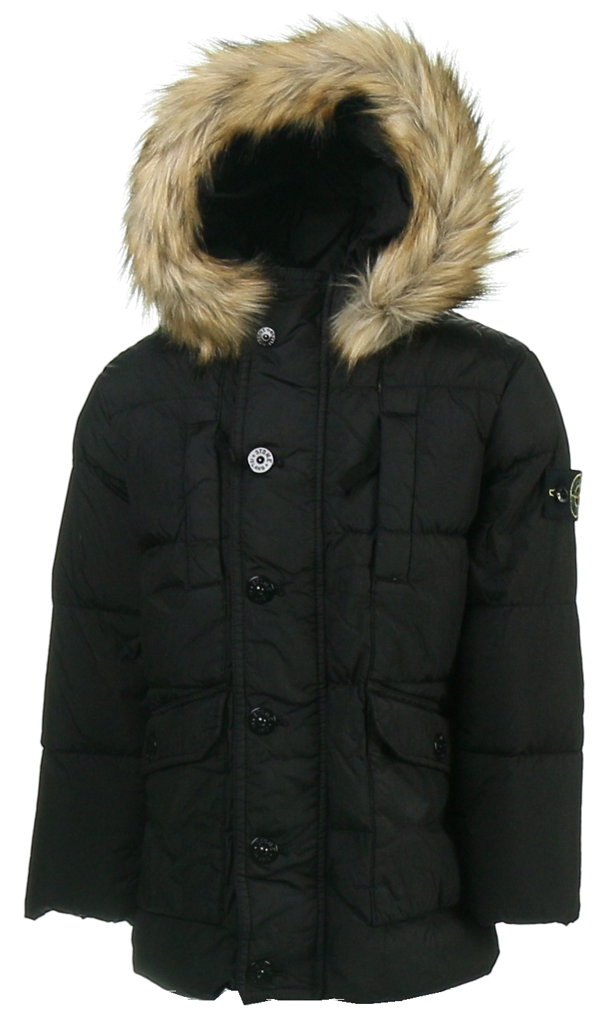 Stone Island Winterjas Real Down Black -