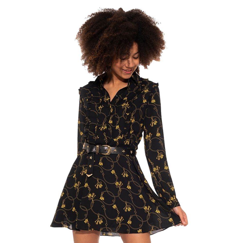 Hechting mesh Ster Nik Nik Vayen Big Flower Dress Black | colegioclubuniversitario.edu.ar