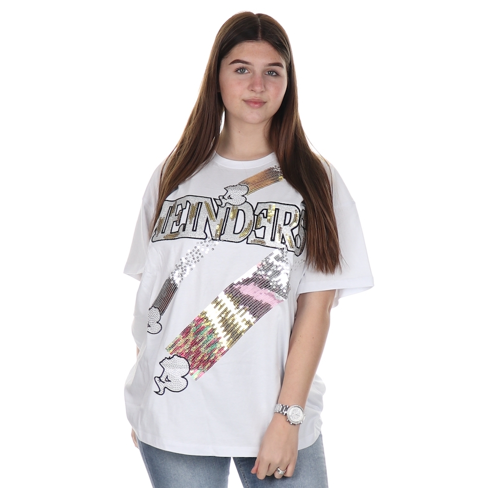Reinders T-shirt Reinders Sequins Oversized White - €32.00