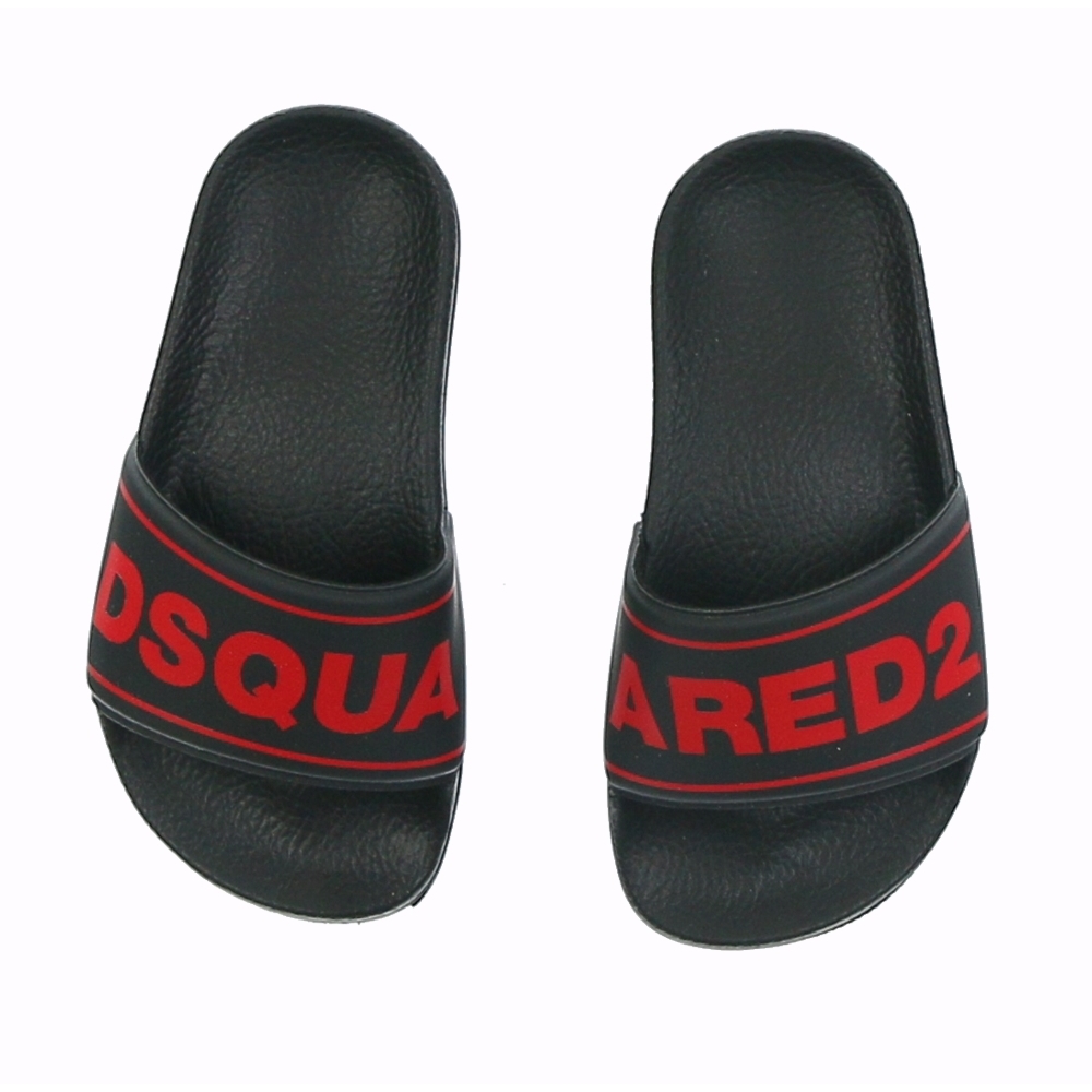 DSQUARED2 Slides Black/red Logo - €29.98
