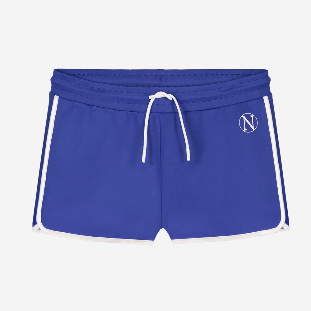 NIK en NIK love sweatshort korte broek met loveprint in de kleur kobalt  blauw | Studio Kwetters 