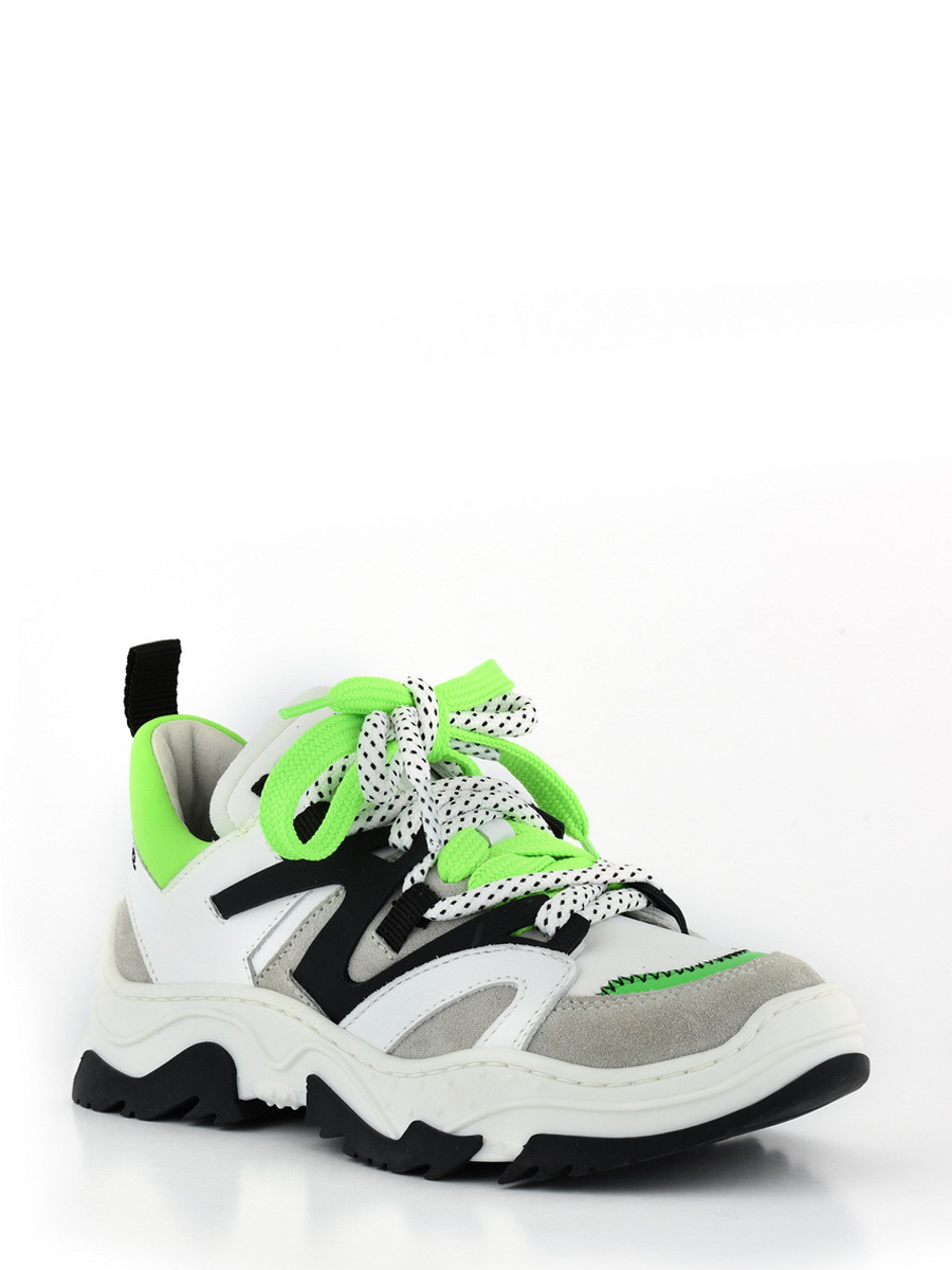 DSQUARED2 Giant Sneakers Lace Up White/grey/neon Green/black - €92.38