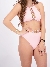 Reinders Sale Bikini Halter Headlogos Solid Color Baby Pink