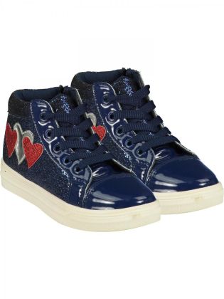 Hearts High Top Trainer Blue Navy 