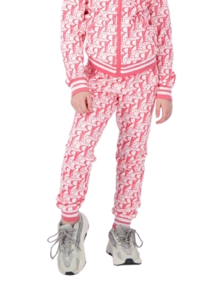 Kids Sale Broek Tracking New All Over Print Pink Carnat