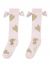 ADee Bow Knee High Socks Peggy 4020 Pale Pink