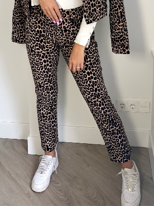 Sale Broek Girly Denim Animalier Leo Print