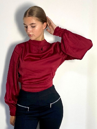 Sale Blouse Katie Beet Juice Red