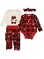 Guess Kids 4 Piece Red Tartan Gold PARTY