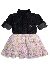 Guess Kids Mixed Fabric Adj Ls Dress Full Dark Sky Wash