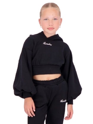 Kids Sale Trui Crop Peplum Sleeves True Black