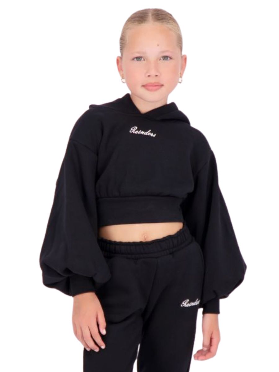 Reinders Kids Sale Trui Crop Peplum Sleeves True Black 40.00