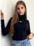 Tommy Jeans Tjw Slim Badge Turtleneck Black