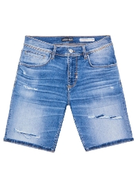 Shorts Dave Skinny Fit In Stretch Denim Blue Denim