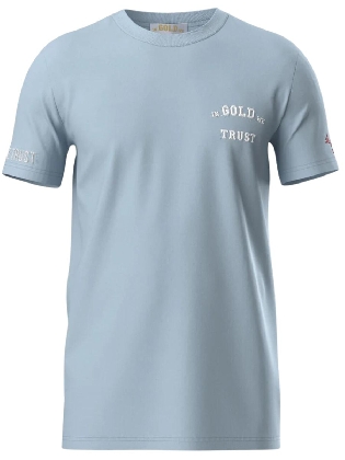 IN GOLD WE TRUST T-SHIRT The Pusha Baby Blue				