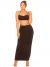 LA Sisters Dames Set Ruched Maxi Two Piece Zwart