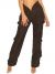 LA Sisters Broek Front Split Cargo Pants Black