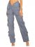 LA Sisters Broek Front Split Cargo Pants Denim