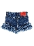 Monnalisa Denim Short Frayed Cherries