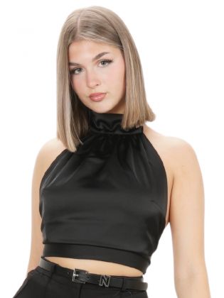 NIKKIE TOP Loren Satin Black