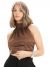 Nikkie By Nikkie Plessen NIKKIE TOP Loren Satin Cinnamon