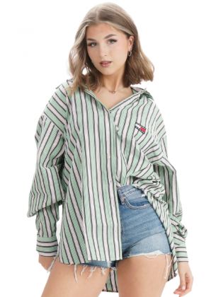 TOMMY JEANS BY TOMMY HILFIGER BLOUSE Coastal Green /