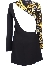 Versace Jeans Couture Dress Print Black Gold Open Back PARTY