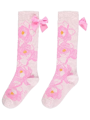 Aurora Peony print knee high socks