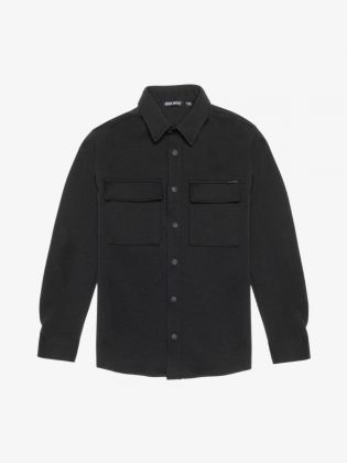 Shirt Regular Straight Fit In Cotton Blend Fabric Black