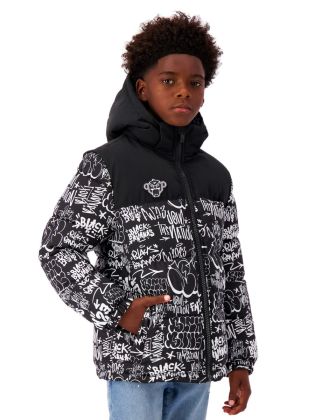 Tag Puffer Jacket Black