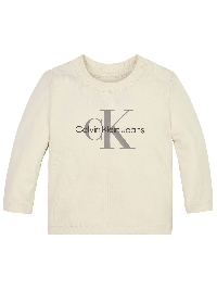 Calvin Klein Monogram Ls T-shirt Pgb Whitecap Gray