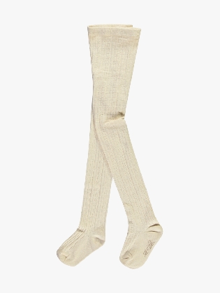 Relif Knitted Tights Pearled Ivory