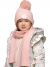 Le Chic Rosa & Reya Hat & Scarf Set Cotton Candy