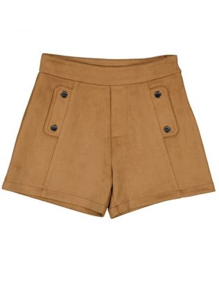 Faux Suede Shorts             Cinammon