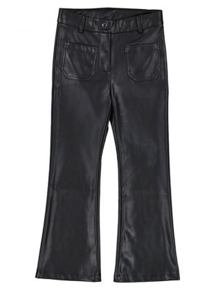 Leatherette Long Pants        Black
