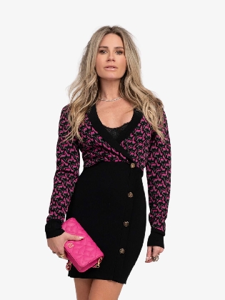 Tuuli Dress Black/raspberry Rose