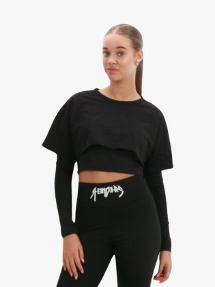 sale top T-shirt Double Layered True Black