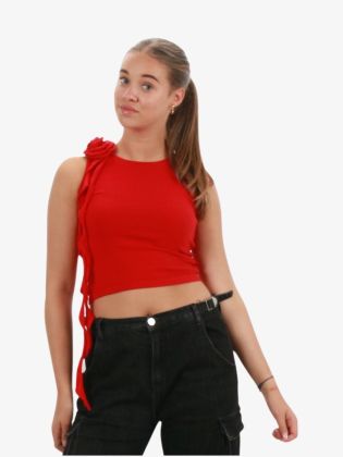 Dames Top Rosie Ruffles Rood