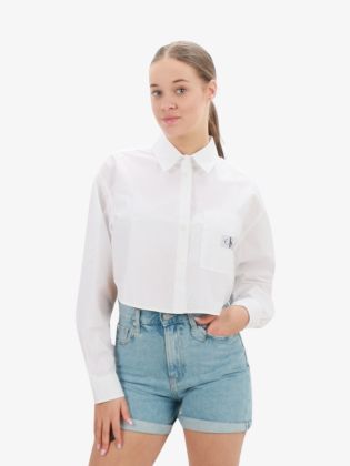 Dames Blouse Cropped Wit