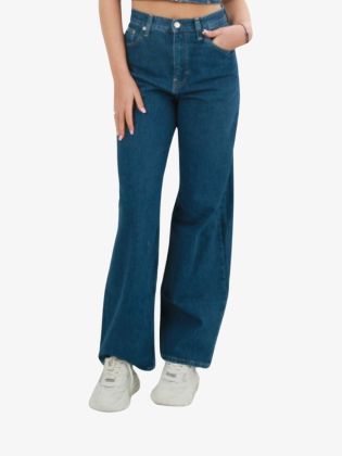 Dames Jeans High Rise Relaxed Denim Medium