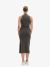 Calvin Klein Dames Jurk Washed Rib Label Washed Zwart