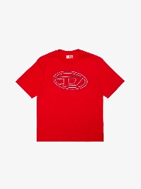 Diesel Tjustbigoval Over T-shirt New Red