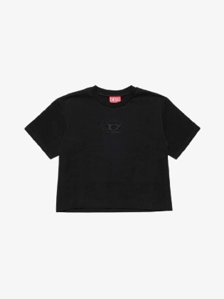 Meisjes Shirt Crop Zwart